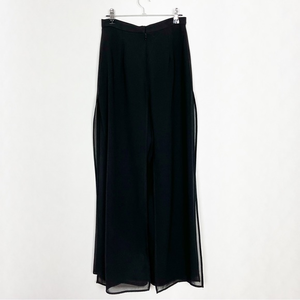 Dressbarn Collection Black Pants with Sheer Fabric Overlay Size 4 Back Zipper‎